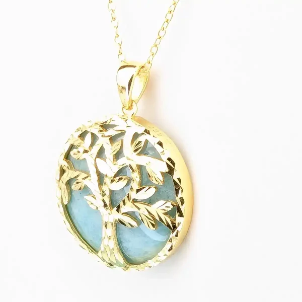Tree-of-Life Amazonite Pendant