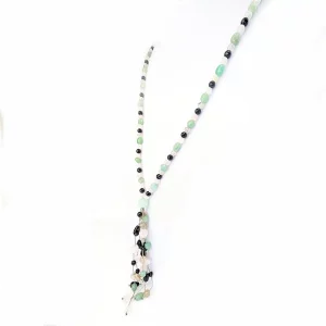 Aventurine, Onyx, and Lilac Agate Necklace