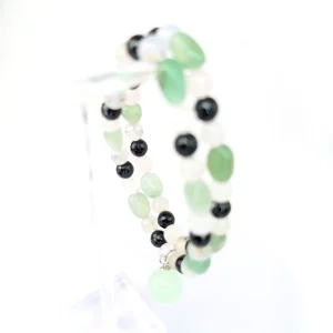 Aventurine, Onyx and Agate Bracelet