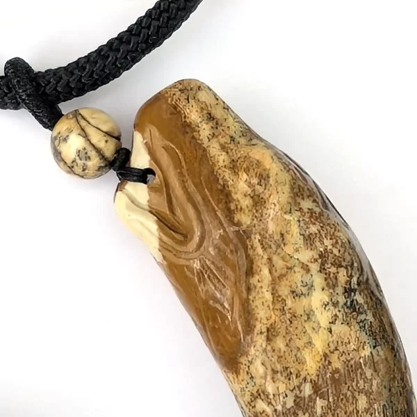 Natural Jasper Dragon Pendant - Image 4