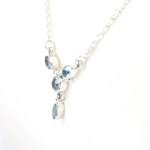 Alternative view of Blue Topaz Silver Necklace