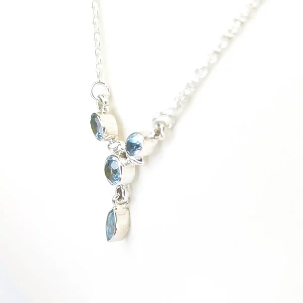 Blue Topaz Silver Necklace - Image 2