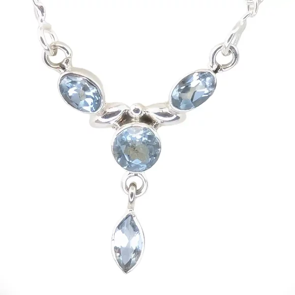 Blue Topaz Silver Necklace - Image 6