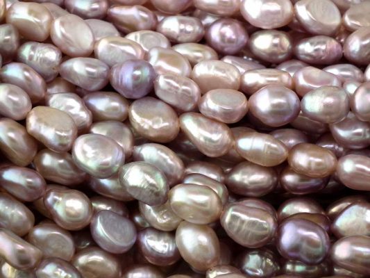 Baroque Pearl String 9mm Vivid Lilac