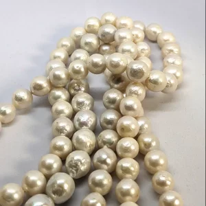Edison pearl loose string, 10-12 mm, A, graduated, white