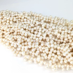 Peanut-shaped Freshwater Pearl String 7.5 x 13mm