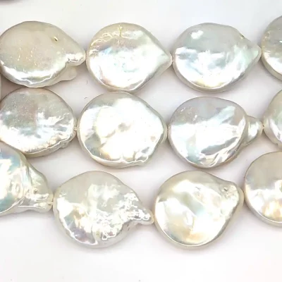 Tailed Coin Pearls with a good Lustre