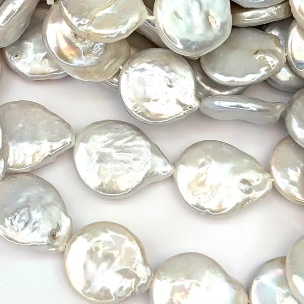 Tailed Coin Pearls with a good Lustre