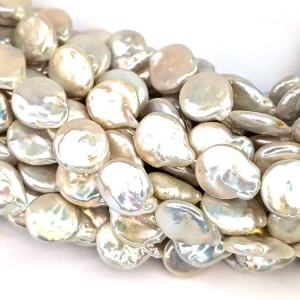 Tailed Coin Pearls with a good Lustre