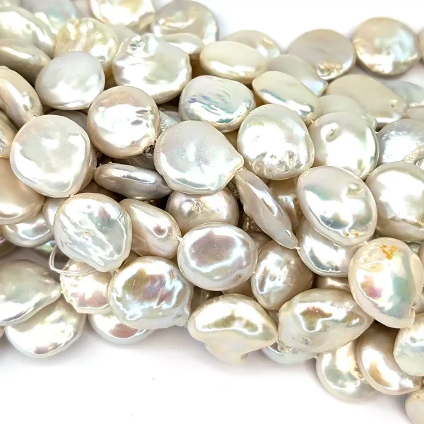 16mm Plump Coin Pearls - Image 4