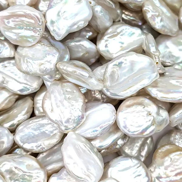 Flat Oval Baroque Coin Pearls - Image 4