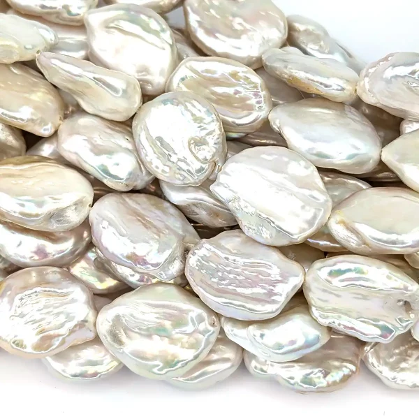 Flat Oval Baroque Coin Pearls - Image 3
