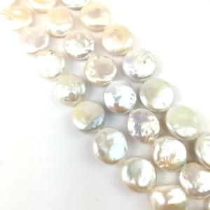 Alternative view of Coin Pearls 18mm, White