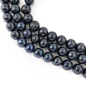 11-14mm Graduated black pearls