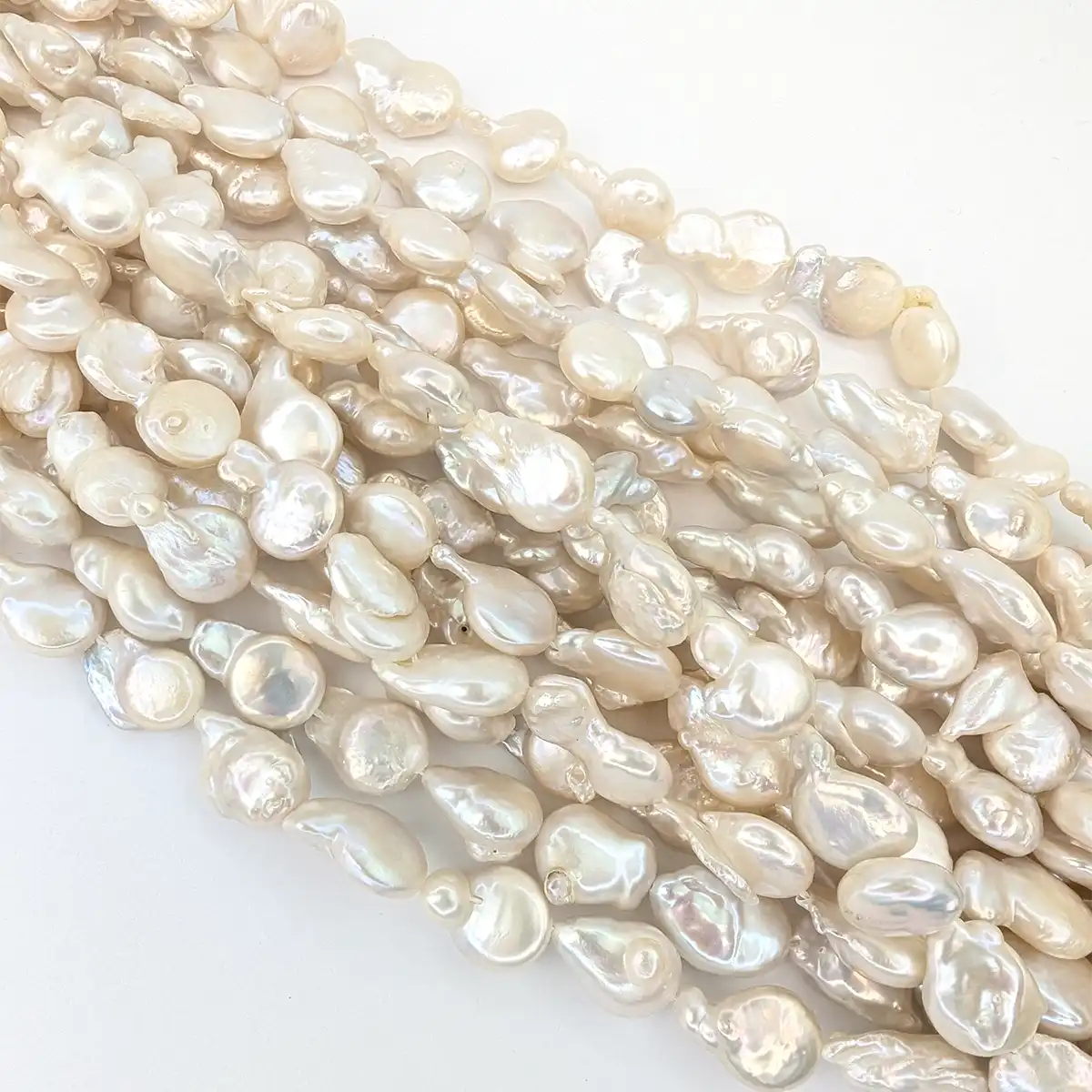 Small Baroque Coin, Mini Fireball Pearls - Image 4