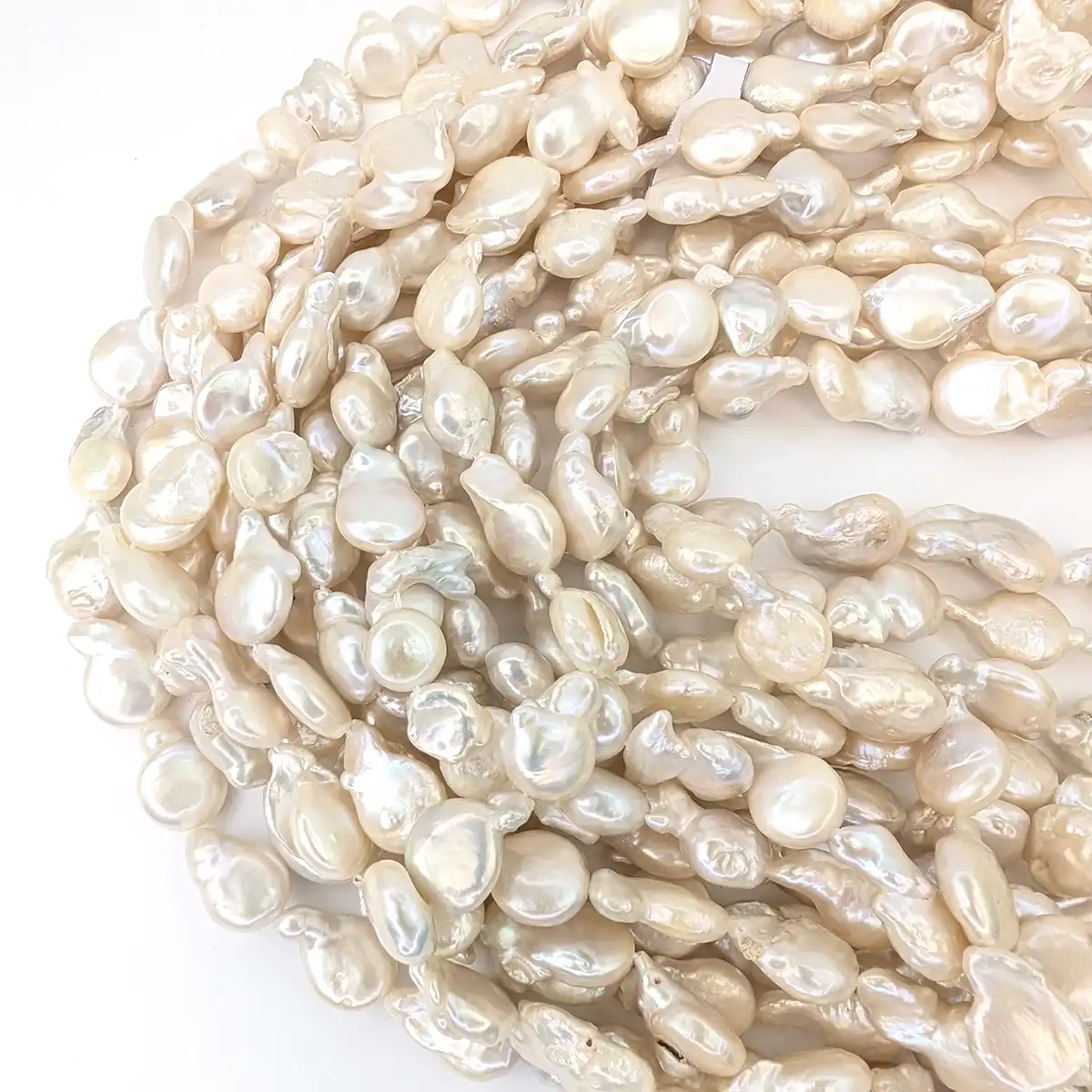 Small Baroque Coin, Mini Fireball Pearls - Image 3