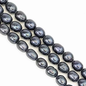 Freshwater Dark Blue Black Pearl String