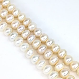 White Button Pearls - Freshwater 8mm