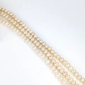 White Button Pearls - Freshwater 8mm