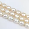 AA Rice Pearls - Freshwater white pearl string 6.5-7.5mm