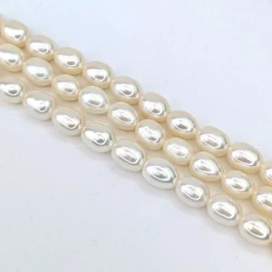 AA Rice Pearls - Freshwater white pearl string
