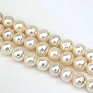 Freshwater Near Round Pearl String - White 6mm