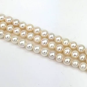 Freshwater Near Round Pearl String - White 6mm