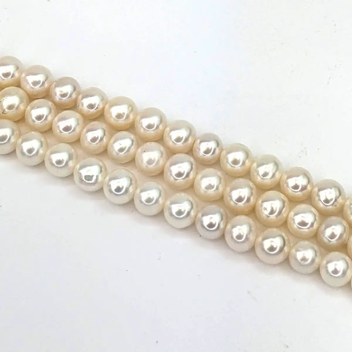 Freshwater Near Round Pearl String - White 6mm