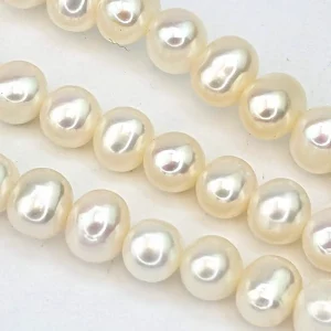 Freshwater Stringing Pearls - White 6mm