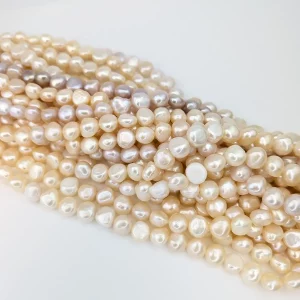 Nugget Stringing Pearls - White Freshwater 11mm