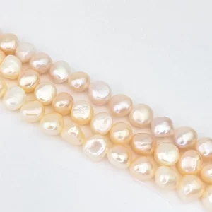 Nugget Stringing Pearls - White Freshwater 11mm