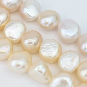 Nugget Stringing Pearls - White Freshwater 11mm