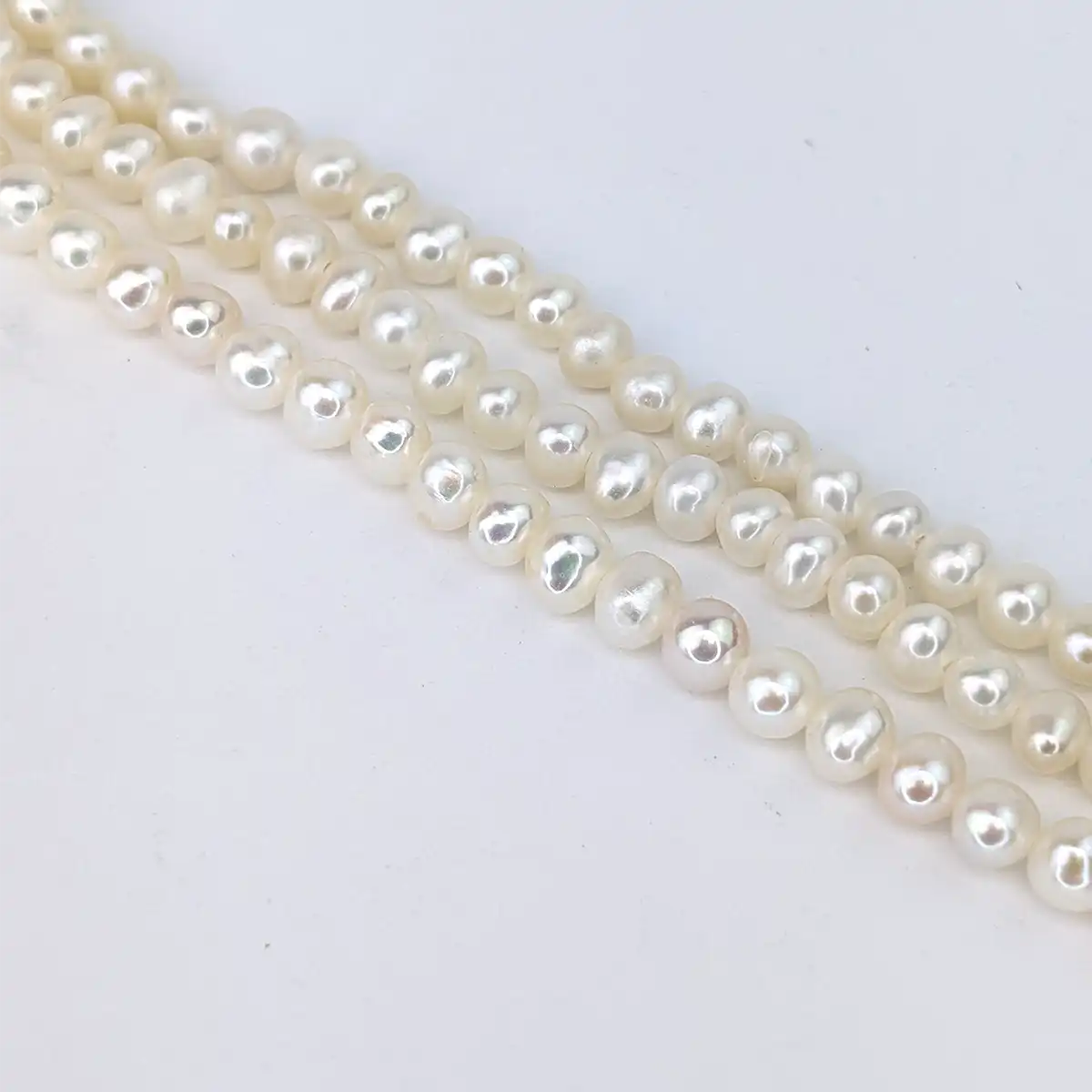 Near Round Pearl String 4.5-5mm