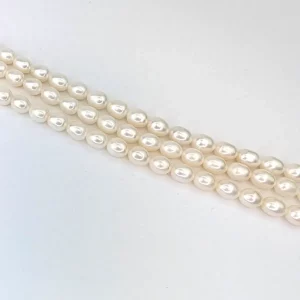 White Rice Pearl String 9mm