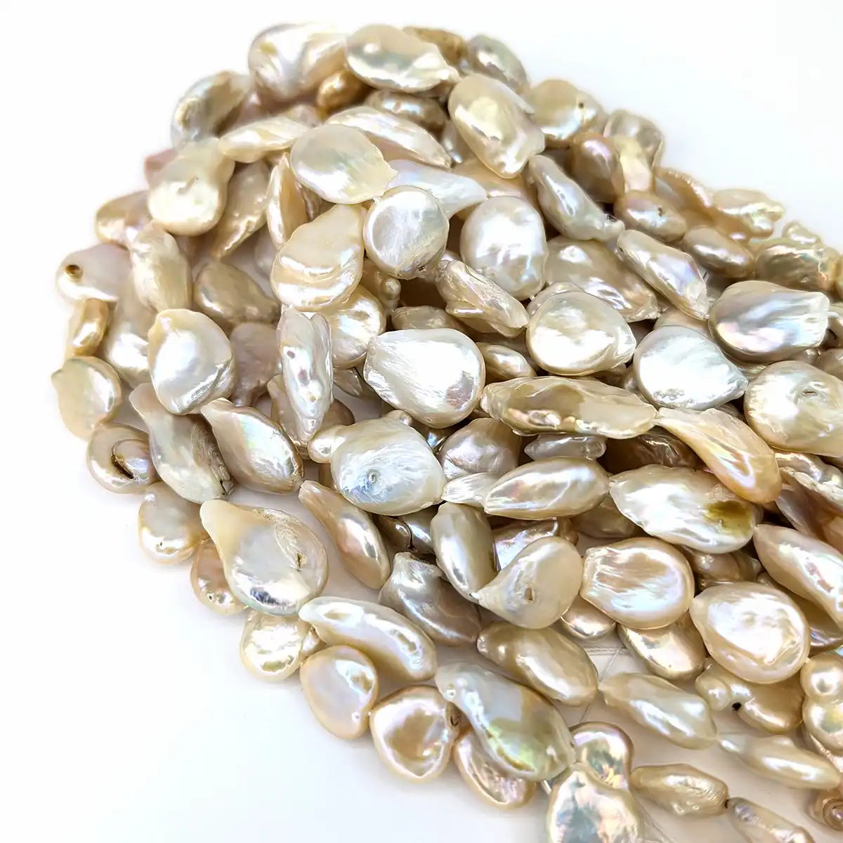 Mis-Shaped Coin Pearl String