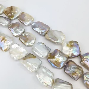 Oblong Pearl String - Freshwater 20x20mm