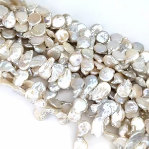 Freshwater Coin Pearls - side drilled