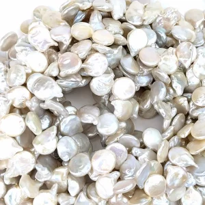 Freshwater Coin Pearls - side drilled