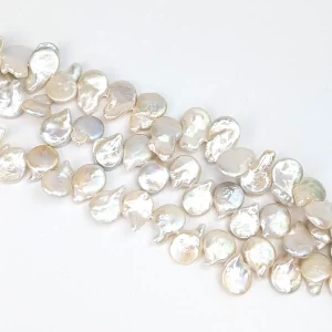 Freshwater Coin Pearls - side drilled