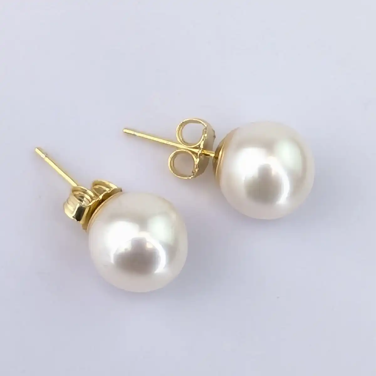 Large Pearl and Silver Studs - Image 3