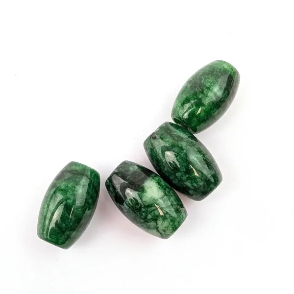 Jade Long Barrel Beads, Drilled