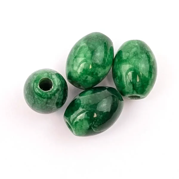 Jade Barrel Beads