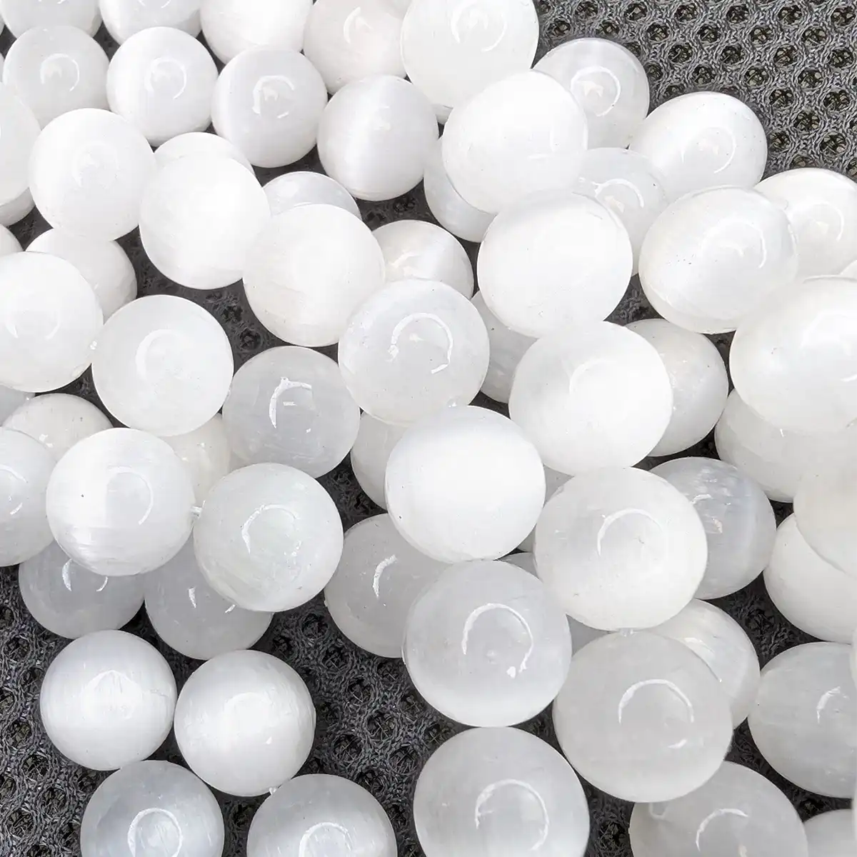 Gorgeous White Selenite Beads, 4 Sizes - Image 4