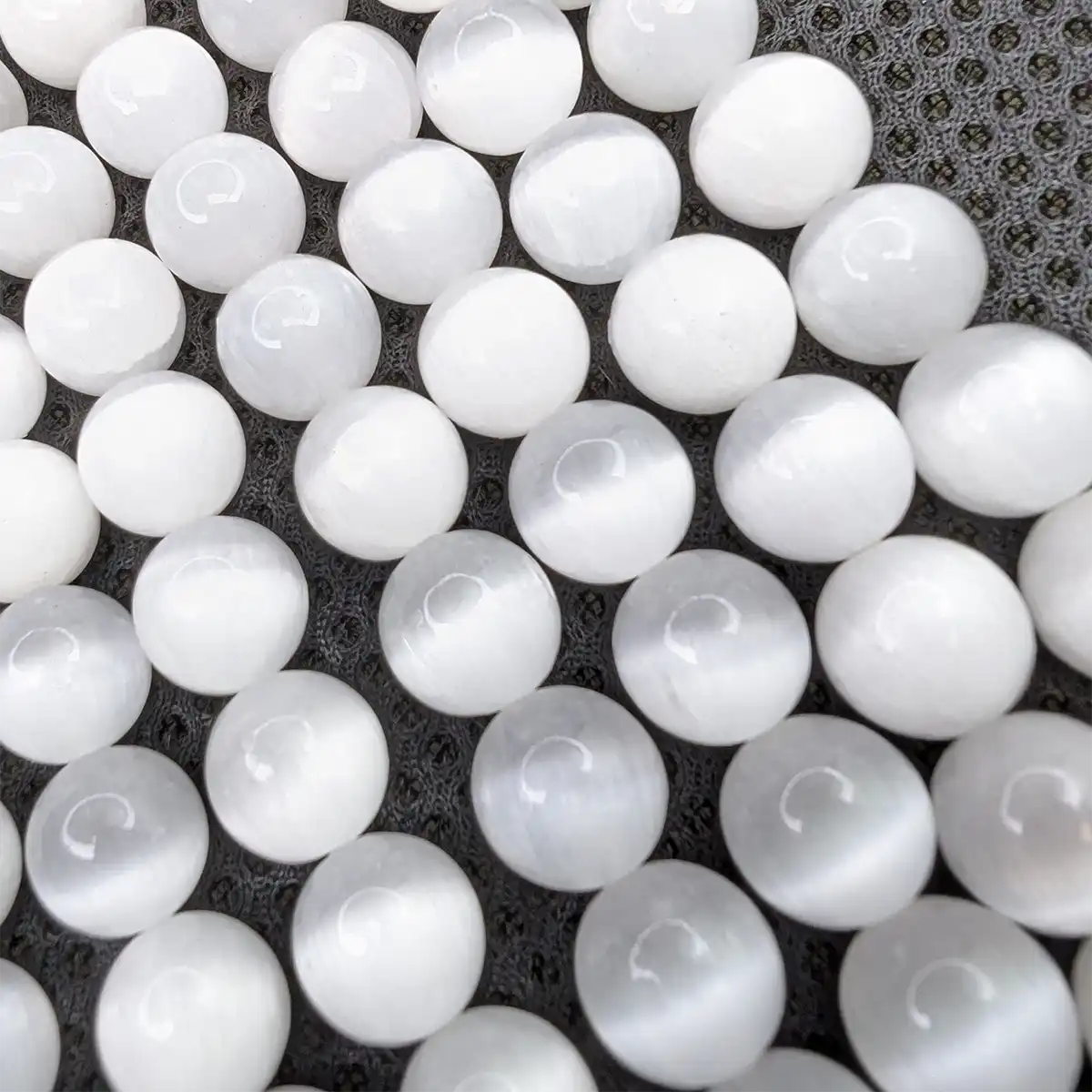 White Selenite Beads