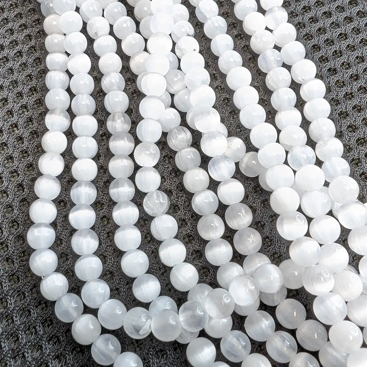 Gorgeous White Selenite Beads, 4 Sizes - Image 12