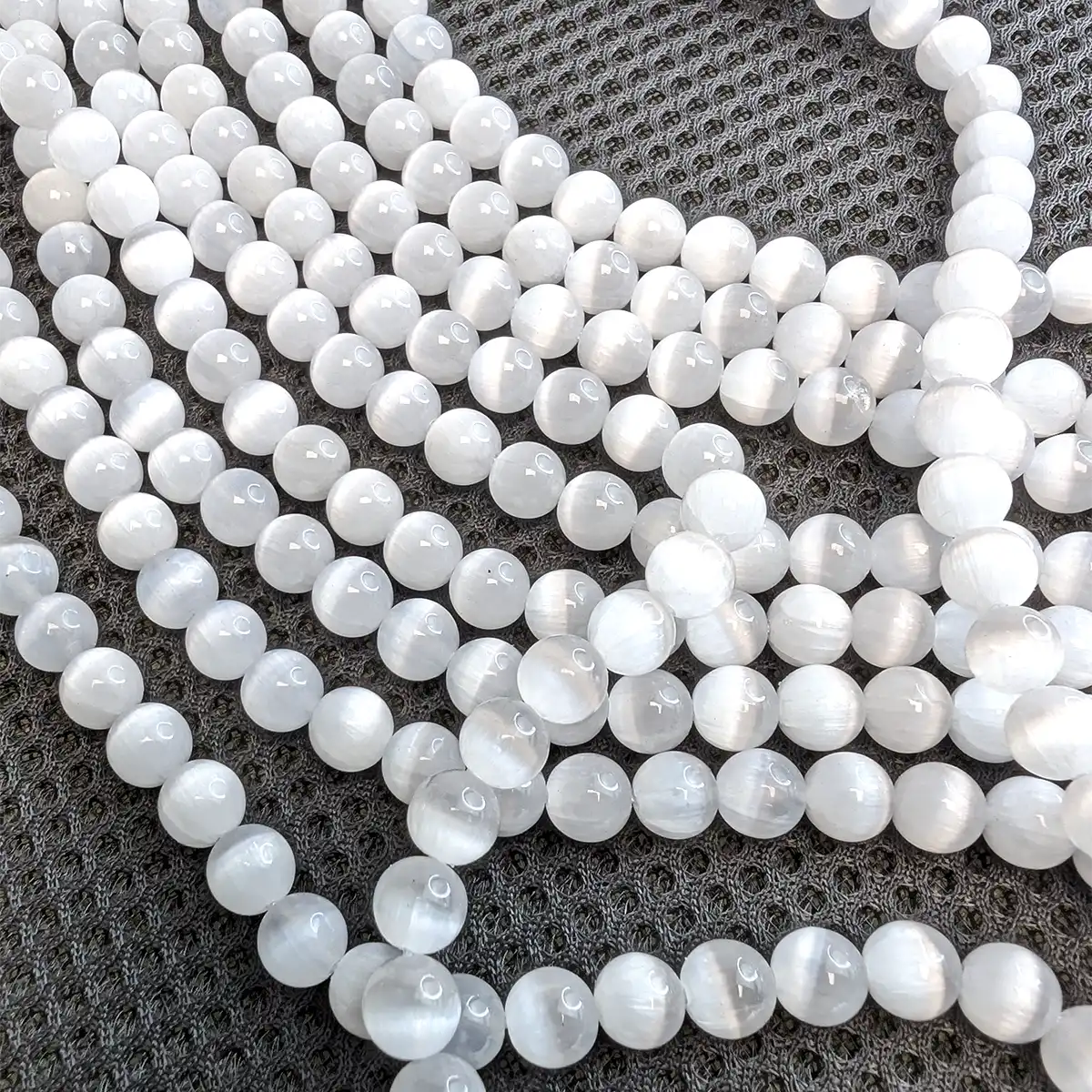 Gorgeous White Selenite Beads, 4 Sizes - Image 11