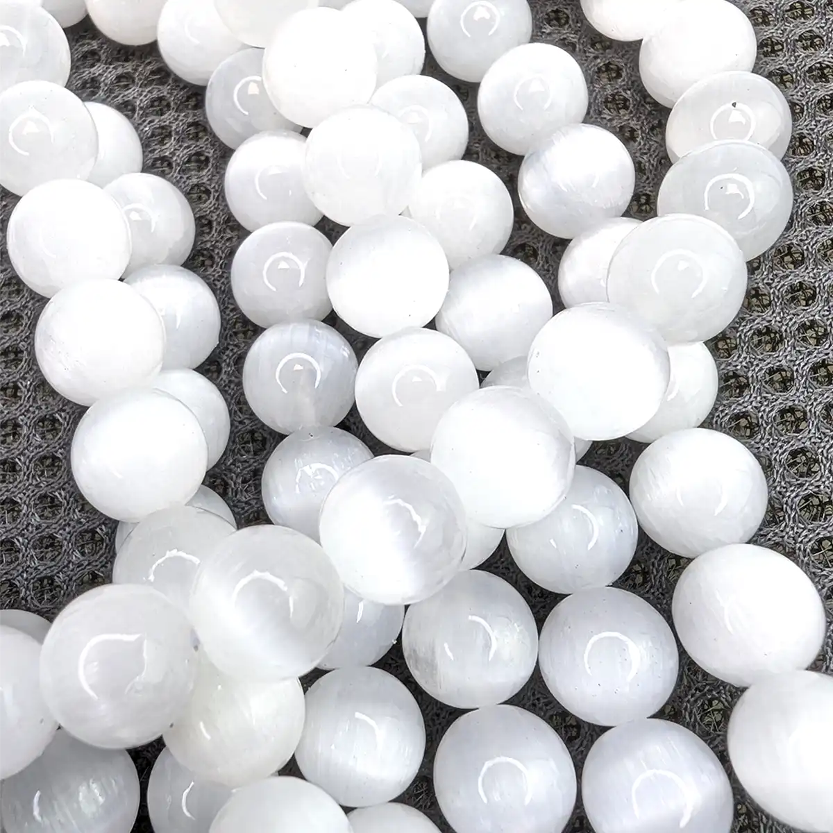 Gorgeous White Selenite Beads, 4 Sizes - Image 8