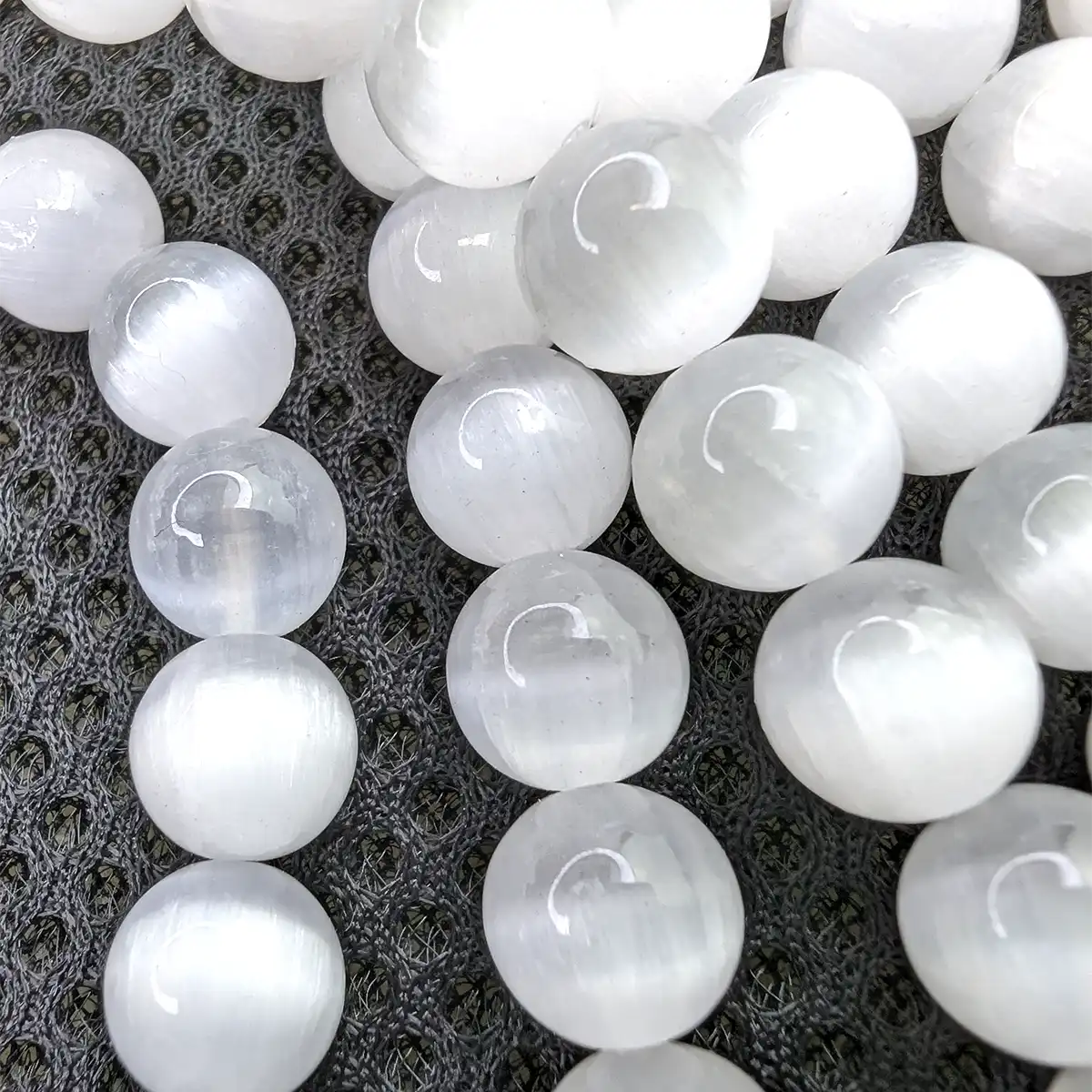 Gorgeous White Selenite Beads, 4 Sizes - Image 6